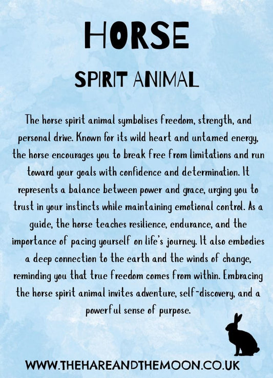 The Hare and the Moon Spirit Animal Charm - Horse - SPA22