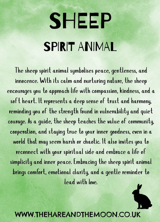 The Hare and the Moon Spirit Animal Charm - Sheep- SPA22