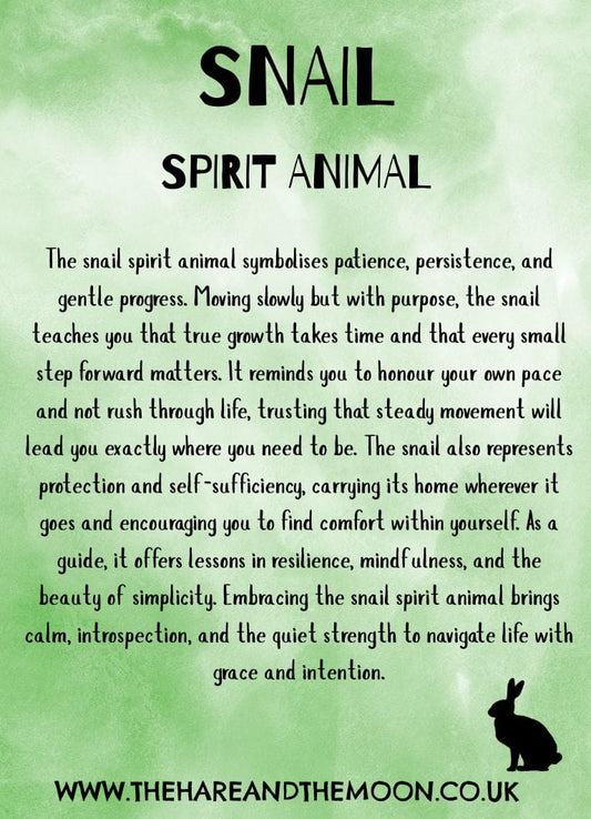 The Hare and the Moon Spirit Animal Charm - Snail - SPA22
