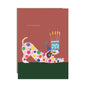 Spotty Dog and Cake Birthday Greetings Card - HCWB451