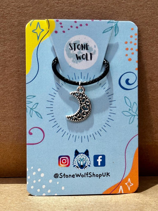 Stone Wolf Jewellery Earrings Celestial Charm Necklace - moon swirls -  Stone Wolf Jewellery - SW20
