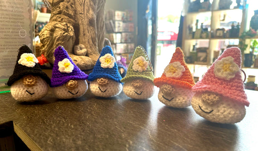 The Hare and the Moon Crochet Gnome keyring - GKR1