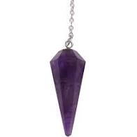 The Hare and The Moon Crystals Amethyst Pendulum - Stone of Healing and Beauty - PEN1