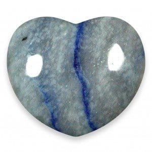 The Hare and The Moon Crystals Blue Quartz Heart Stone - The Stone of Spiritual Expansion - HRT39