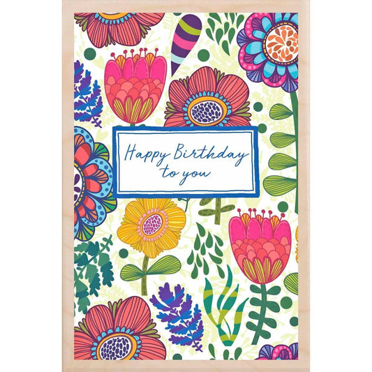 The Wooden Postcard Company Cards HAPPY BIRTHDAY TO YOU  wooden postcard (Greeting Card) - WP9