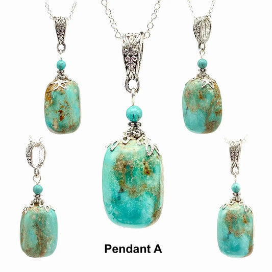 Tibetan Turquoise Protective Healing Necklace, Meditation Th - GHC22