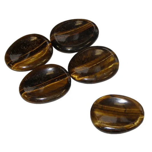 Tiger's Eye Worry Stone - Stone of Sociability and Practicality - WORRY2