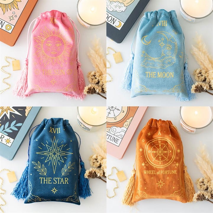 Jones Home & Gift Toiletry Bags TAROT VELVET DRAWSTRING BAGS