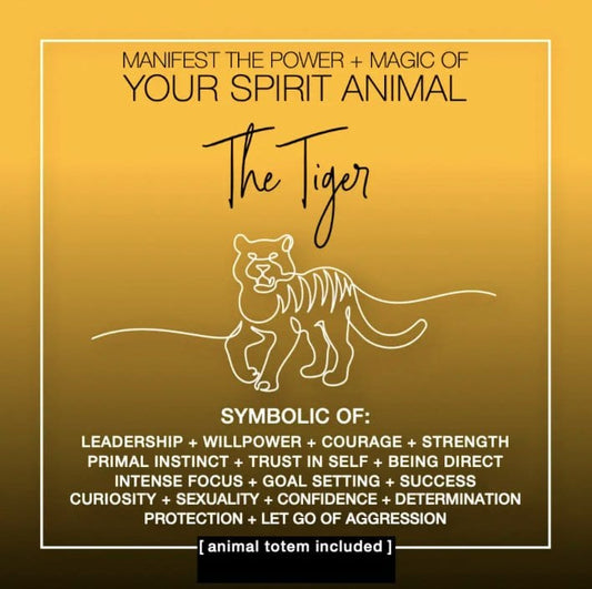 Warm Human Cards MANIFEST THE POWER + MAGIC OF YOUR SPIRIT ANIMAL THE TIGER