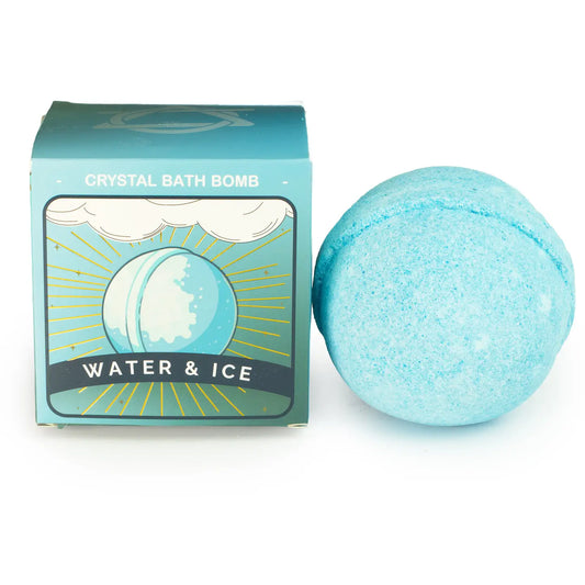 Crystal Bath Bombs with Hidden Gemstones - Water - CbathB-03