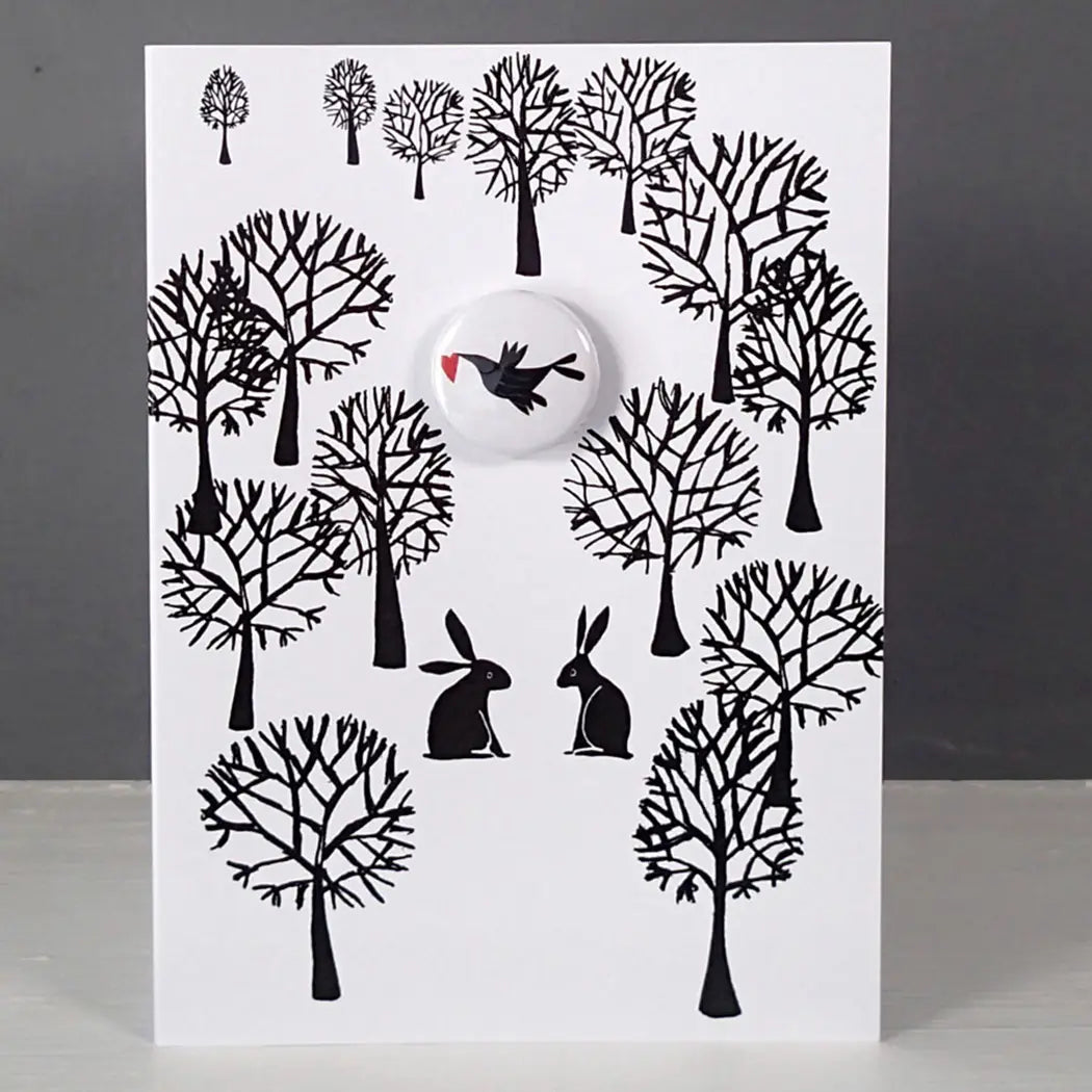 Winter Heart - Greeting Card with Badge - C44