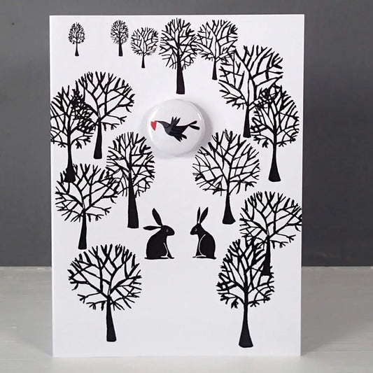 Winter Heart - Greeting Card with Badge - C44
