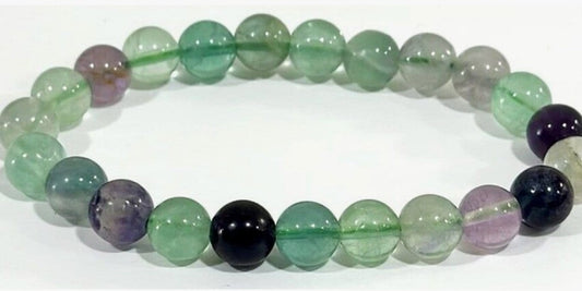 Wise Skies Bracelets Fluorite Crystal Healing Bracelet - Stone of Coordination - CS1074
