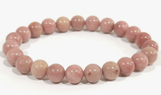 Wise Skies Bracelets Rhodonite Crystal Healing Bracelet - Stone of Love & Discovery - CS1111