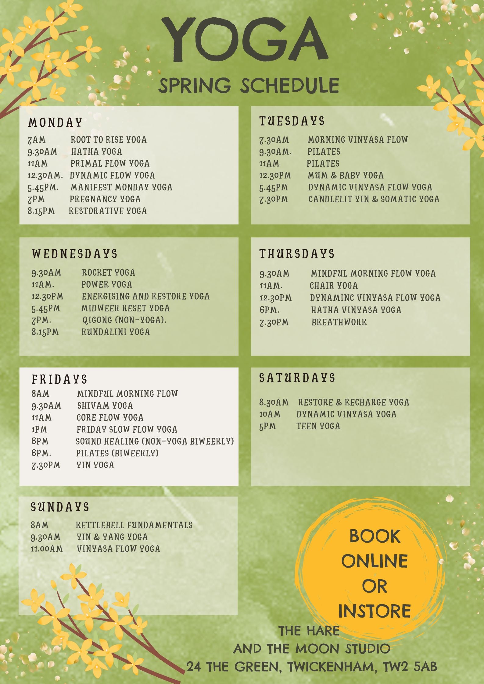 daily yoga classes in twickenham