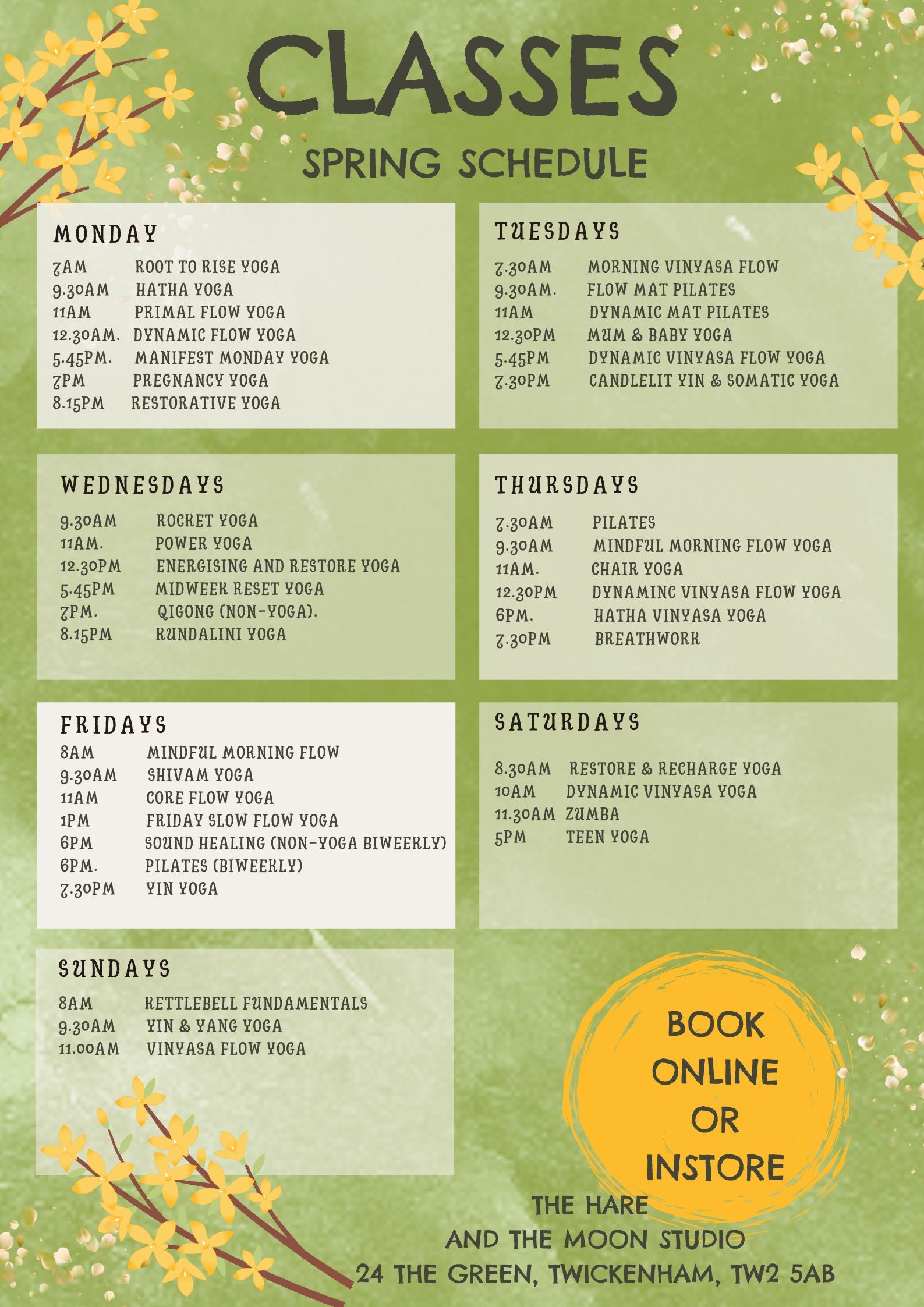 daily yoga classes in twickenham