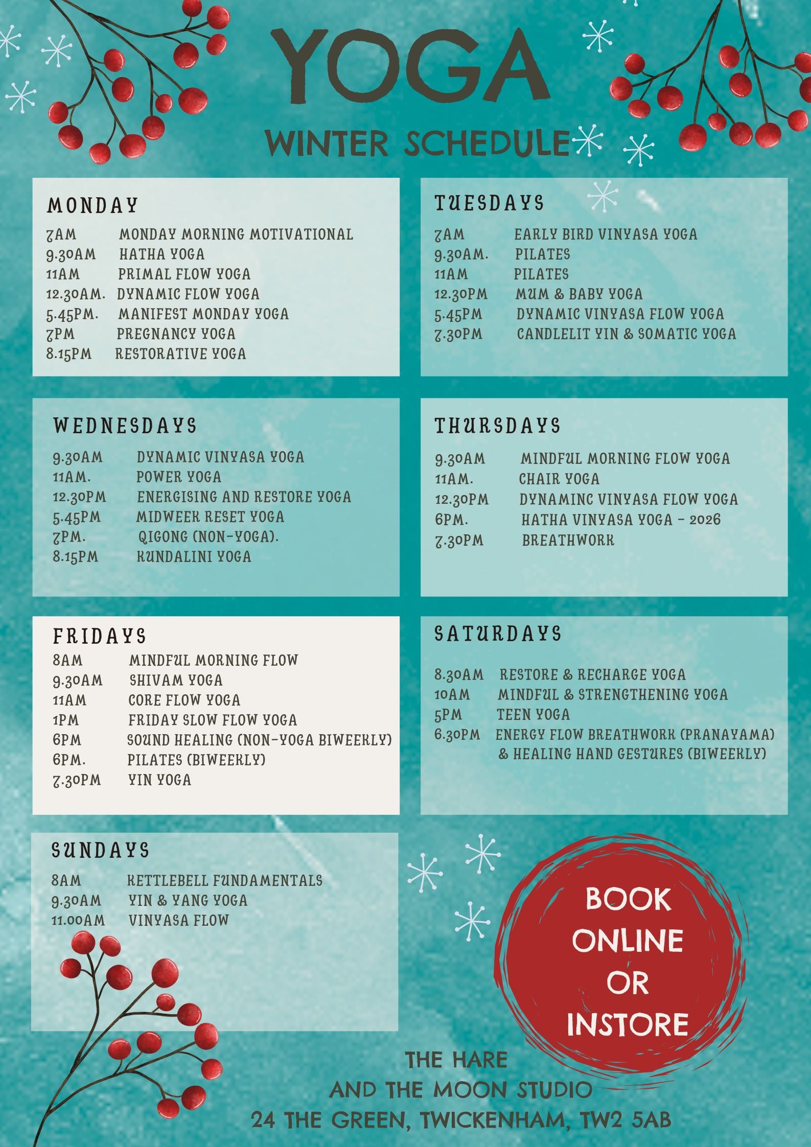 daily yoga classes in twickenham