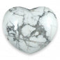 White Howlite Heart Stone - Stone of Clearing and Calming the Mind - HT83 - The Hare and the Moon