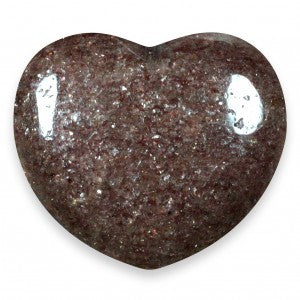 Red Mica Heart Stone - HR90 - The Hare and the Moon