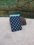 Plain Blue Polka Dot Print Mobile Phone Sock Pouch freeshipping - The Hare and the Moon