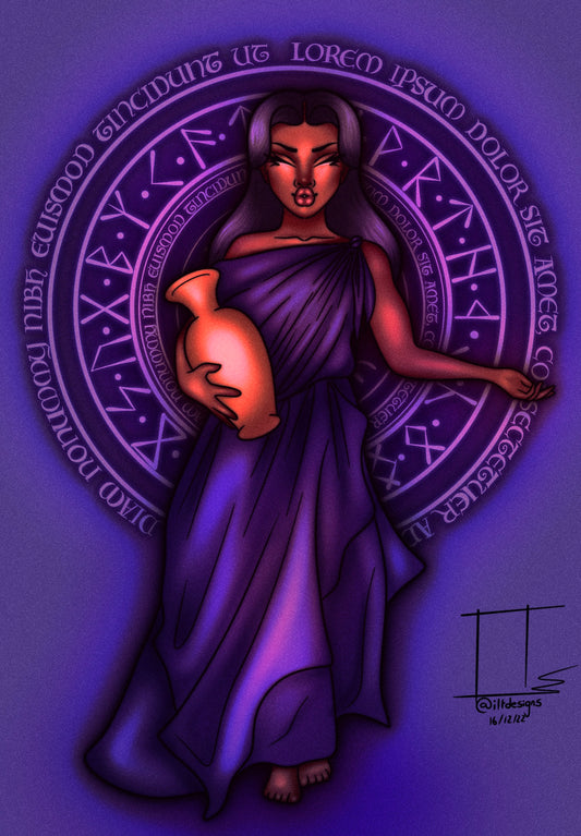 Purple Goddess Print - IT005