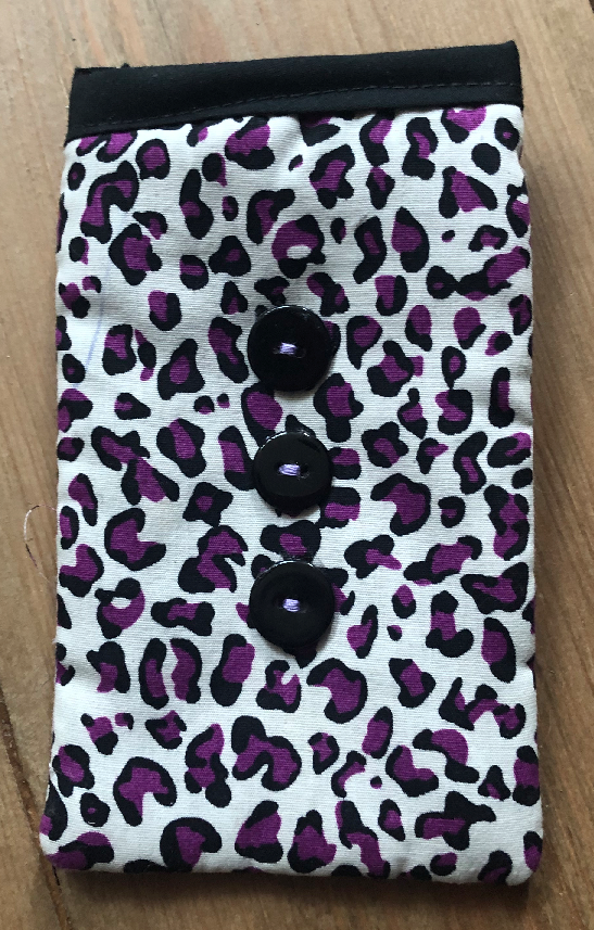 Purple Animal Print Mobile Phone Sock Pouch freeshipping - The Hare and the Moon