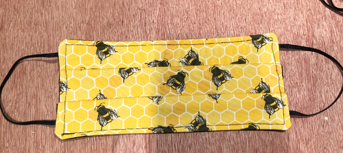 Yellow Bee Print Face Mask freeshipping - The Hare and the Moon