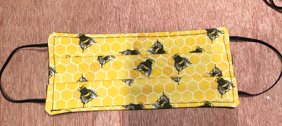 Yellow Bee Print Face Mask freeshipping - The Hare and the Moon