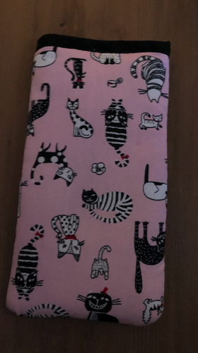 Pink Cats Print Mobile Phone Sock Pouch freeshipping - The Hare and the Moon