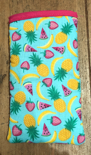 Tropical Print Mobile Phone Sock Pouch - The Hare and the Moon