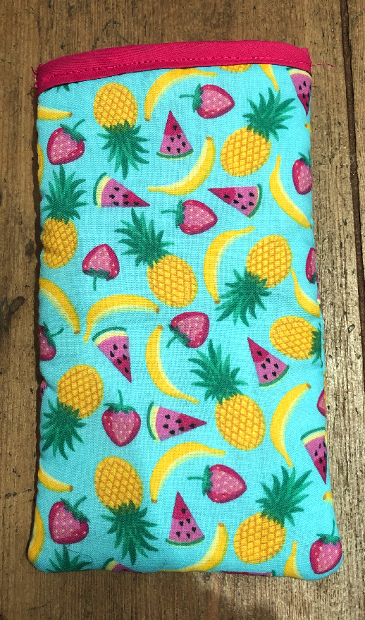 Tropical Print Mobile Phone Sock Pouch - The Hare and the Moon