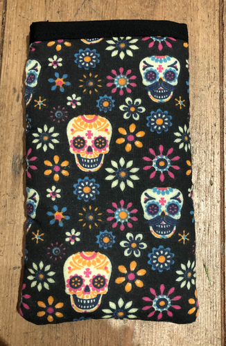 Sugar Skulls Print Mobile Phone Sock Pouch - The Hare and the Moon