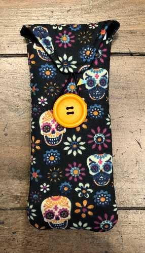 Sugar Skulls Print Glasses Case - The Hare and the Moon