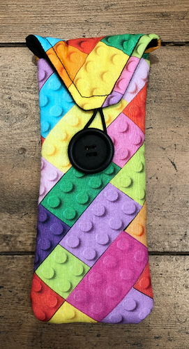 Toy Bricks Print Glasses Case - The Hare and the Moon