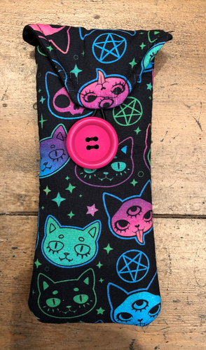Space Cats Print Glasses Case - The Hare and the Moon