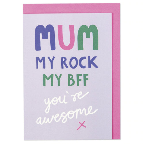 Mum my rock, my BFF - you're awesome Greeting Card - HEY014 - The Hare and the Moon