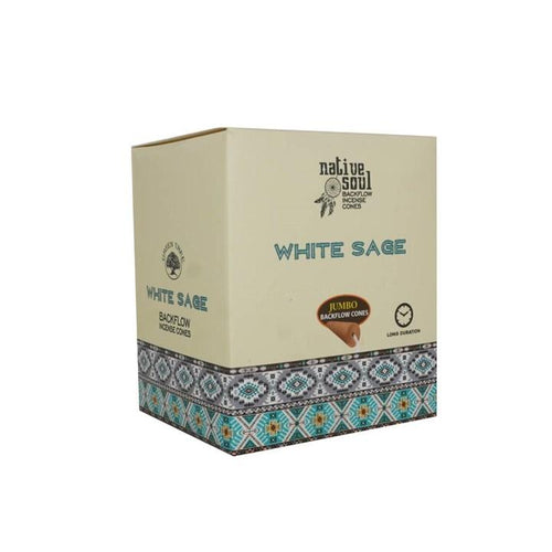 Native Soul White Sage Jumbo Backflow Incense Cones freeshipping - The Hare and the Moon