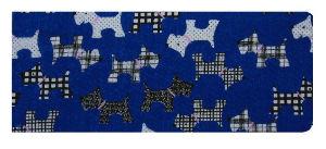 Royal Blue Scottie Dogs Print Chequebook Wallet freeshipping - The Hare and the Moon