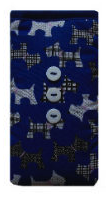 Royal Blue Scottie Dogs Print Mobile Phone Sock Pouch freeshipping - The Hare and the Moon