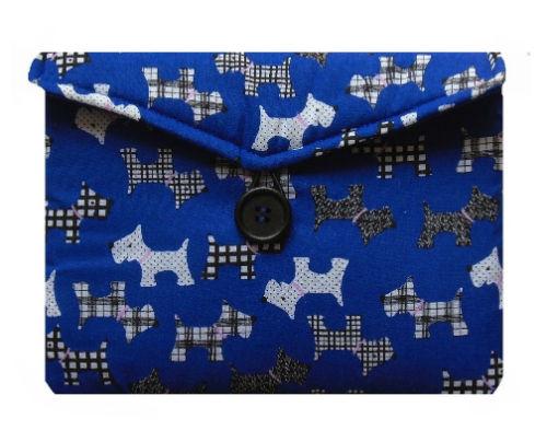 Royal Blue Scottie Dogs Print Tablet Bag freeshipping - The Hare and the Moon