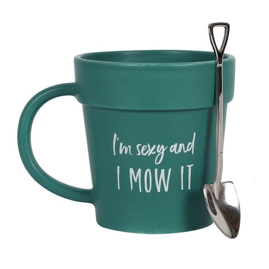 SEXY AND I MOW IT POT MUG AND SHOVEL SPOON freeshipping - The Hare and the Moon