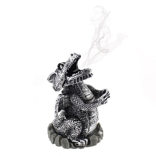 SILVER DRAGON INCENSE CONE HOLDER freeshipping - The Hare and the Moon