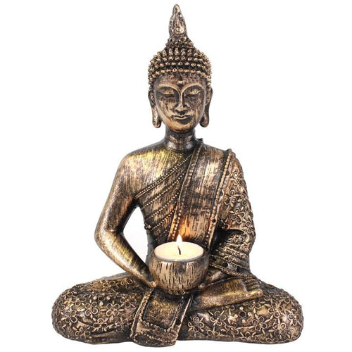 SITTING THAI BUDDHA TEALIGHT HOLDER freeshipping - The Hare and the Moon