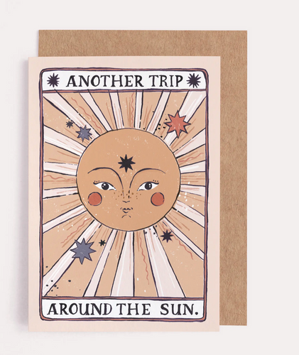 Tarot Sun Birthday Greeting Card - SPC10 - The Hare and the Moon