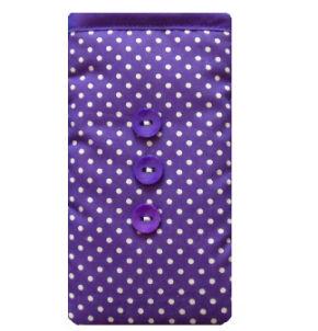 Purple Polka Dot Print Mobile Phone Sock Pouch freeshipping - The Hare and the Moon
