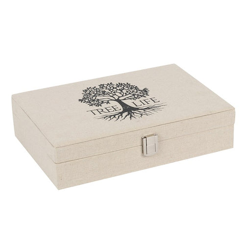 TREE OF LIFE CANVAS JEWELLERY BOX freeshipping - The Hare and the Moon