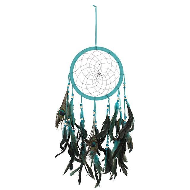 TURQUOISE PEACOCK FEATHER DREAMCATCHER freeshipping - The Hare and the Moon