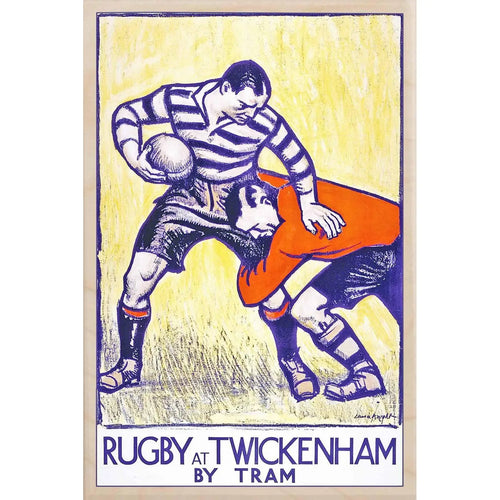 TWICKENHAM RUGBY  wooden postcard (Greeting Card) - WP17 - The Hare and the Moon
