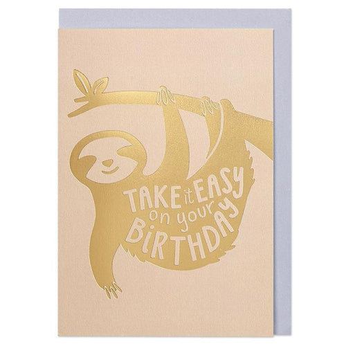 Take it easy on your Birthday Greeting Card - RBL49 freeshipping - The Hare and the Moon