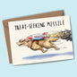 Treat Seeking Missile Greeting Card - BW12 - The Hare and the Moon
